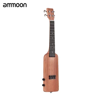 

ammoon Creative Bottle Shape 23" Solid Wood Okoume Electric Ukulele Ukelele Uke Kit with Tuner Bag Audio Cable Strings 5pcs Pick