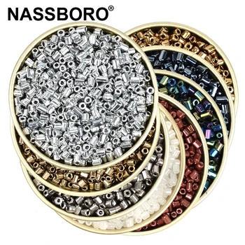 

Approx.1000pcs 2MM 12/0 H shape Silver Gold Czech Glass Beads Seed Spacer Beads For Jewelry Making DIY Bracelet Necklace Kralen