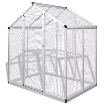 

New Arrival Outdoor Aviary Aluminium 178x122x194 cm Green houses Warm Garden For Plants Flowers Shed Household