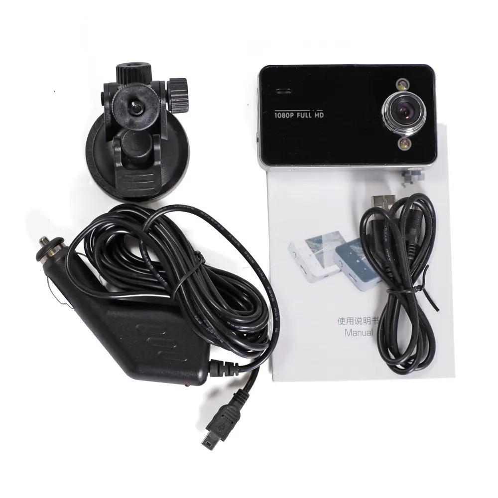 Автомобильные видеорегистраторы 2," Автомобильная dvr камера авто видео регистратор с ночным видением Dash Cam Автомобильная черная коробка g-сенсор K6000 для подарка видеокамеры