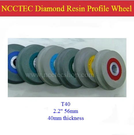 

[40mm thickness] 2.2'' T40 DOUBLE EASED diamond RESIN profile wheel FREE shipping | 56mm DIAMOND ROUTER BITS