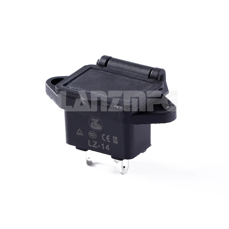 

LZ-14-1-02 Waterproof IEC320 C14 3p AC inlet Power socket with cover