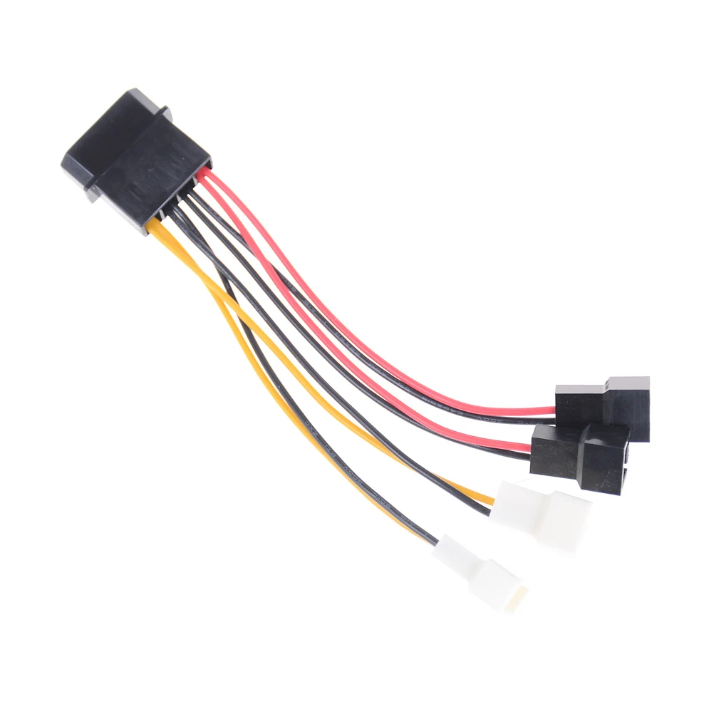 1X Новый 4 контактный кабель питания Molex 3 Pin для вентилятора разъем компьютерной