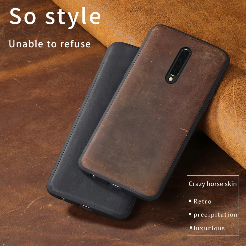 Натуральный выдвижной кожаный чехол для Oneplus 7 Pro 8 8T 6 6T One Plus 5 Nord 360 полный защитный