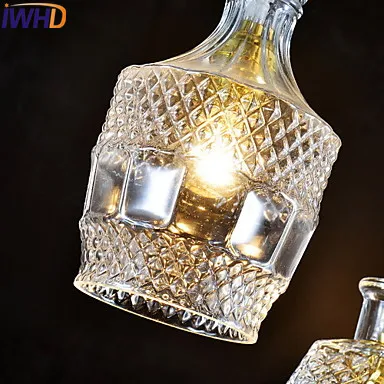 IWHD Glass Bottle Modern LED Pendant Lights Fixtures Home Indoor Lighting Hanging lamp Lustres Lamparas Colgantes IWHD Glass Bottle Modern LED Pendant Lights Fixtures Home Indoor Lighting Hanging lamp Lustres Lamparas Colgantes