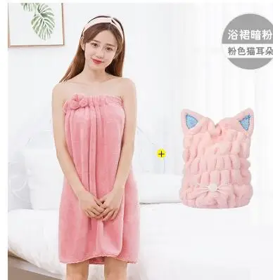 

cotton soft water absorption wearable bath towel female bath skirt tube towel lady
