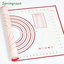 Springreen 60*40/40*30 см антипригарный силиконовый коврик для выпечки со шкалой прокатки теста коврик для замеса коврик для приготовления кондитерских изделий лист для духовки