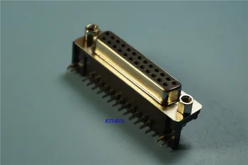 

5Pcs D-SUB 25 Position Connector Receptacle Female Socket 25 Pin 2 Rows Pin Right Angle Through PCB Rectangular I/O Connectors