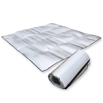 

Silver Double-sided aluminum film EVA moisture-proof picnic mat Camping Mat Foldable Sleeping Picnic Beach Mattres+Storage bag