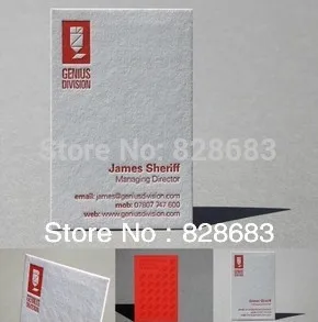 

200pcs Two faced printing business cards-Art paper with embossing LOGO-90*54mm-350gms art paper
