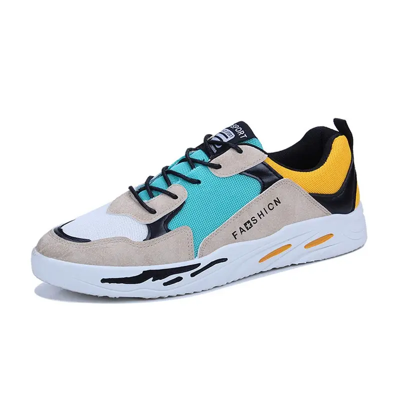 2019 حذاء رجالي كاجوال تنفس شبكة حذاء رياضة للرجال موضة اللون مطابقة تزلج أحذية Zapatillas Hombr