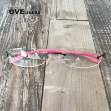 Оправа для оптических очков для женщин без оправы для очков рецепт на очки для зрения близорукости очки без оправы очки