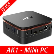 AK1 Мини ПК Windows 10 Мини компьютер безвентиляторный ПК 4G ноутбук, ram, Intel Celeron Apollo Lake J3455 HTPC офис 12 в HDMI WiFi 4 K USB3.0 poket