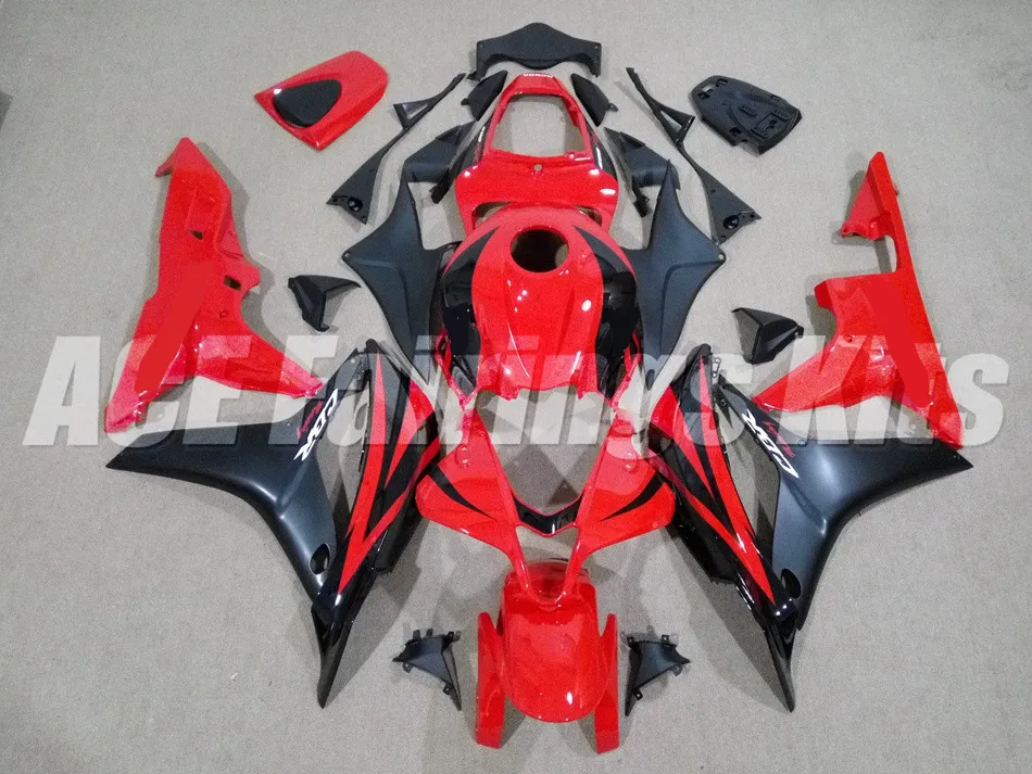 

New Injection mold motorcycle Full Fairing kit Fit For Honda CBR600RR F5 2007 2008 07 08 600RR 600 ABS fairings cool red black