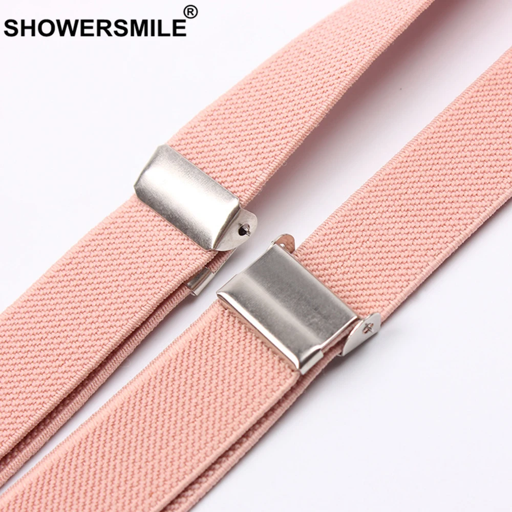 SHOWERSMILE, подтяжки для брюк для женщин, розовые подтяжки, подтяжки для женщин, 3 зажима, Y Back, отрегулируйте, кожаные, милые, повседневные, дамские штаны, ремень