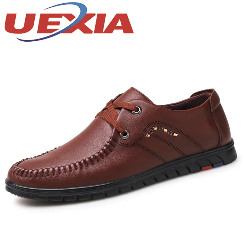 New Style Men's Casual Soft Leather Shoes Spring Outdoor Fashion