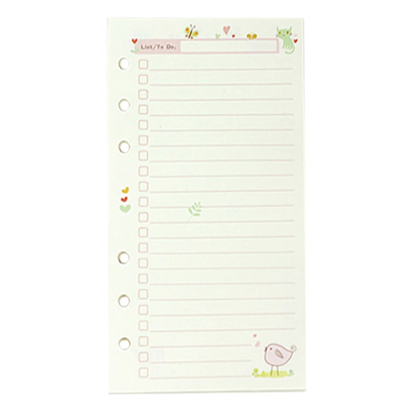 A6 Cute colorful diary refills spiral notebook replace core loose leaf