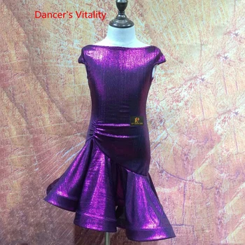 

Adult Kids Latin Dance Dress Women Girls Dancing Practice Costumes Ballroom Salsa Samba Dance Stage Performance Dress