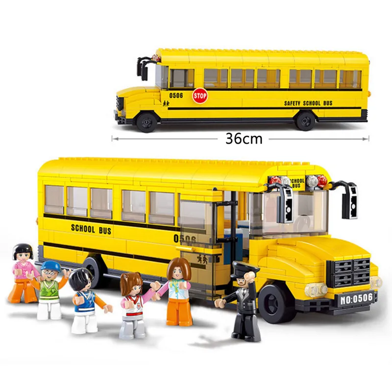 392 шт. школьный автобус Legoings строительные блоки комплект игрушки подарки |