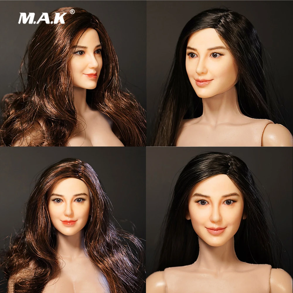 1//6 Asian Beauty Angelababy Girl Carving Head Model F 12/'/' Female Action Figure