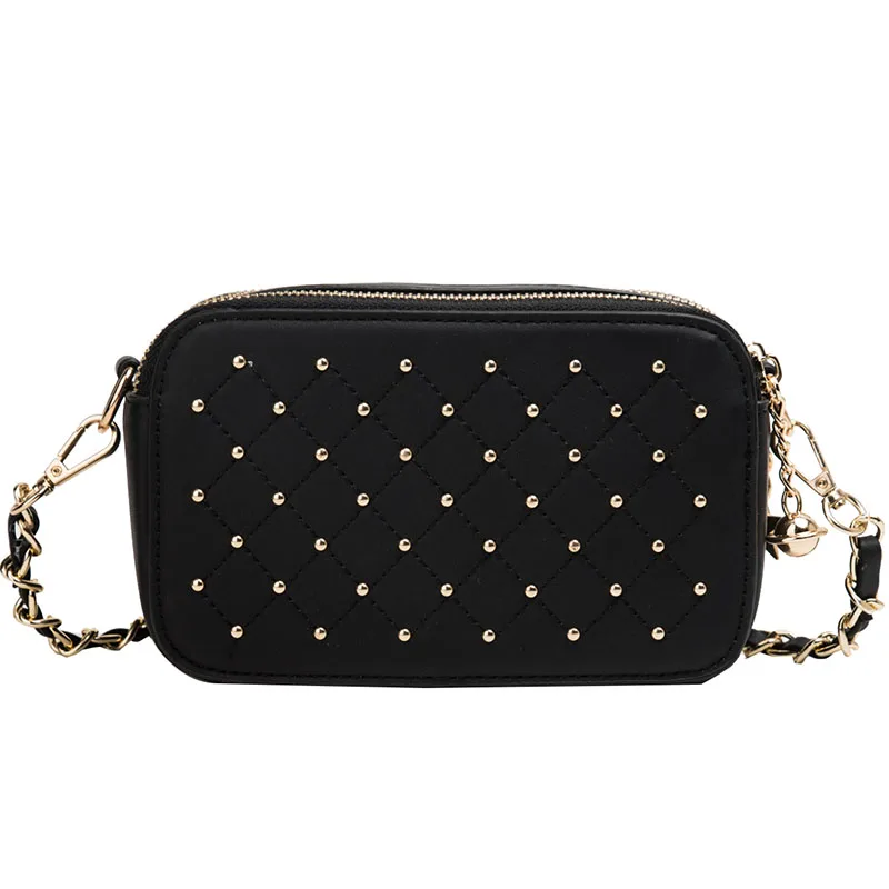 

bags for women 2019 fashion rivet Chain square shoulder bag bolso mujer crossbody bags for women Mini bag sac a main