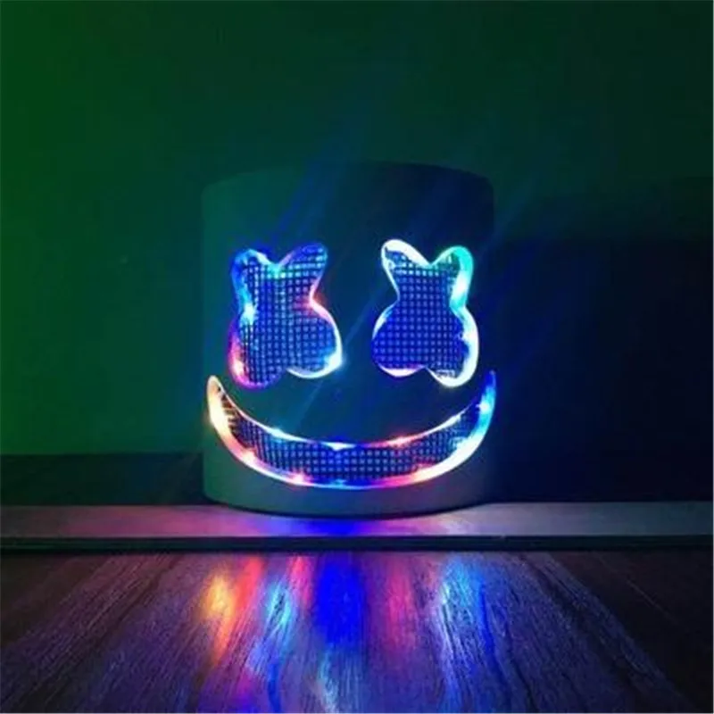 Закрученный сахар Dj Marshmello световой светодиодный маска шлем Косплэй опора для ночного клуба Электрический слог сто DJ Бар вечерние Rave оборудования