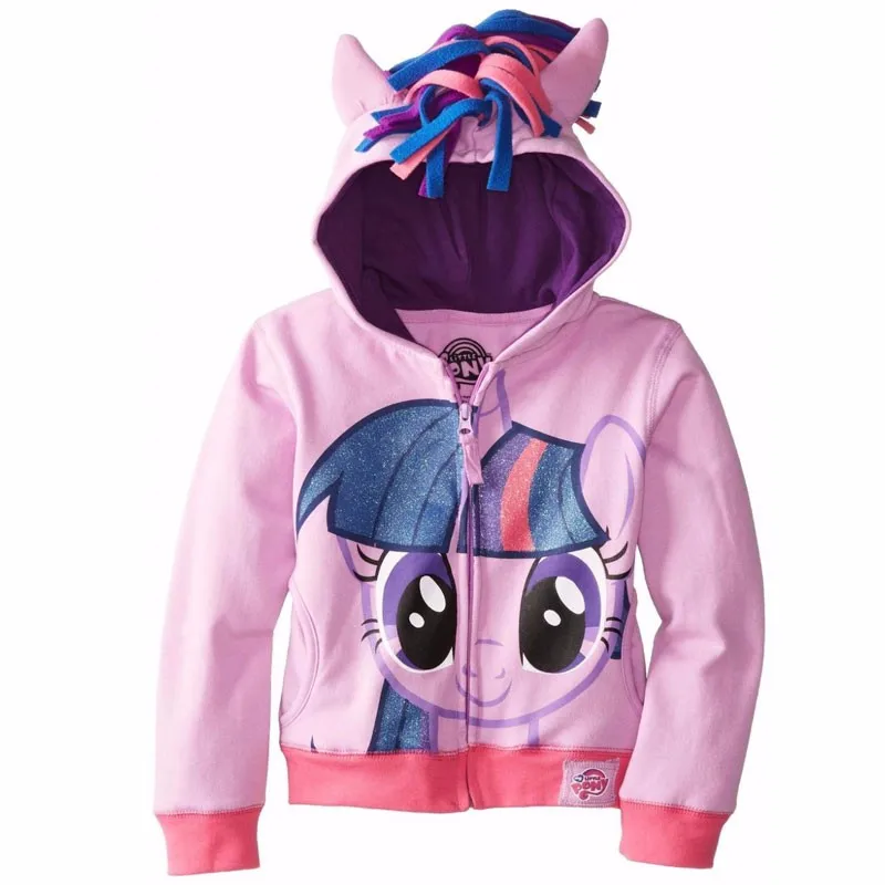 

New 2016 Girls Autumn Children Outerwear Little Pony Jackets Coat Hoodies Clothing Roupas Infantil in stock