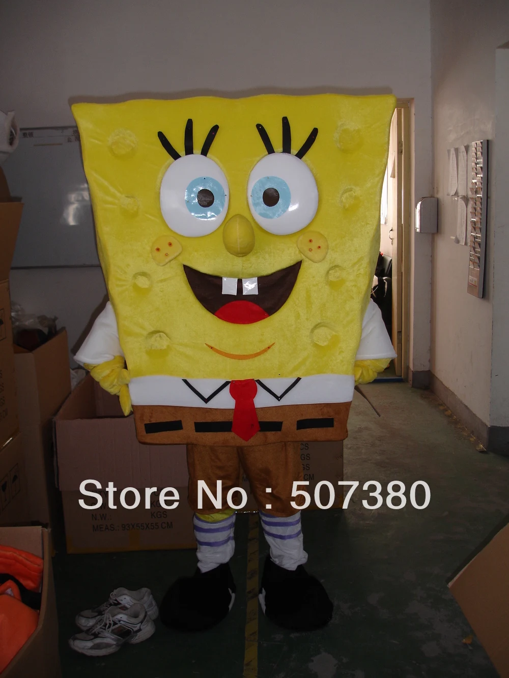 Promotion Spongebob Mascot Halloween Costumes Fancy Dress Adult Suit
