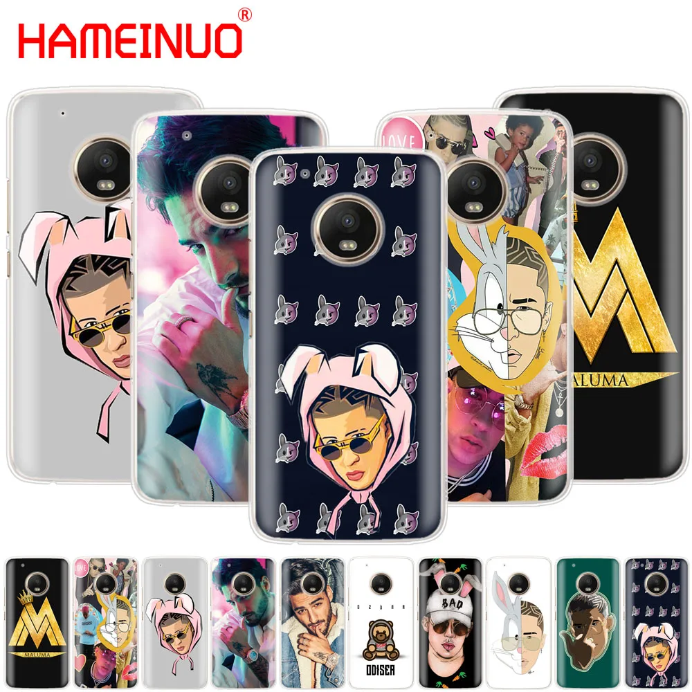 

HAMEINUO Bad Bunny Maluma Ozuna POP Hip Hop Rapper case phone cover For Motorola Moto X4 C G6 G5 G5S G4 Z2 Z3 PLAY PLUS