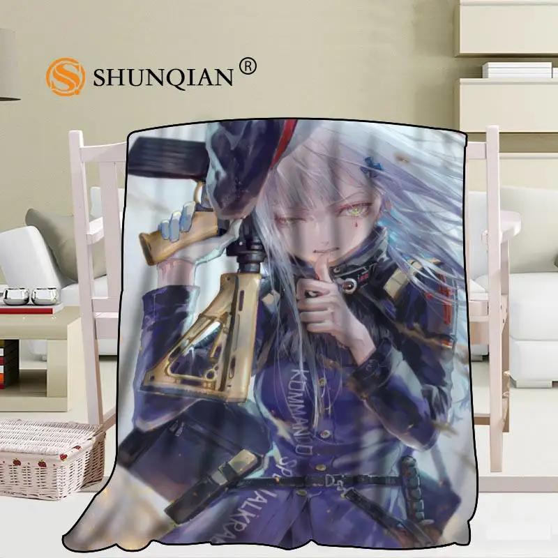 

Custom Girls Frontline Blanket Blending Fabric 56x80inch 50X60inch 40X50inch Sofa Bed Throw Blanket Kid Adult Warm Blanket