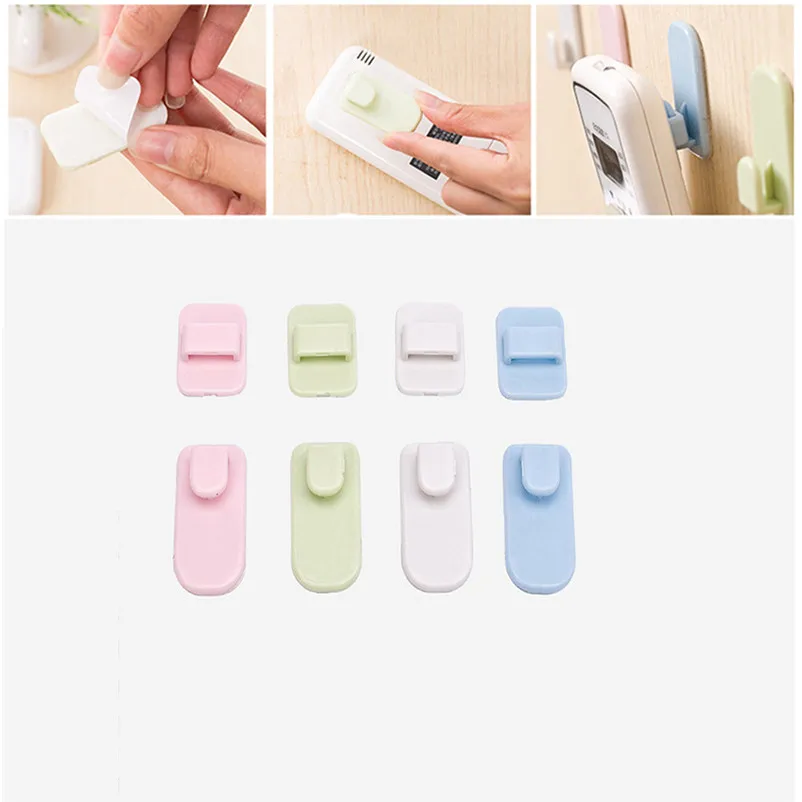 2pcs Creative Multi Purpose Air Conditioner Remote Self Adhesive Wall Hook Hooks For Hanging Bathroom Accessories 5A31 (11)