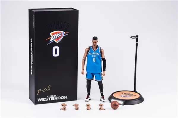 

34cm NBA basketball star Russell Westbrook 0 No. 1/6 Mobile DOLL Action Collectible Statue Toy Figure