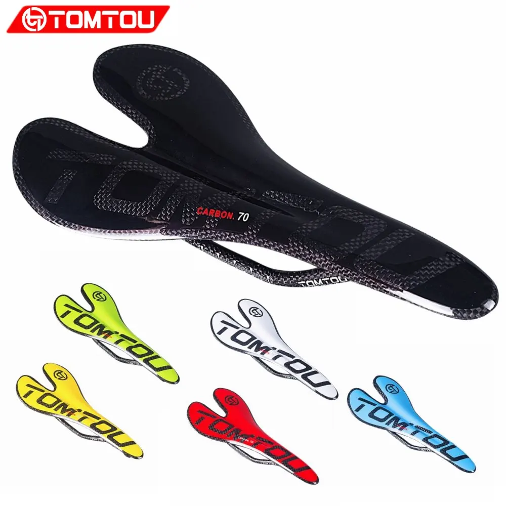 

TOMTOU Full 3K Carbon Saddle Cycling Road Bike Mountain Bicycle Front Seat Mat Bike MTB Parts Ultralight 95g