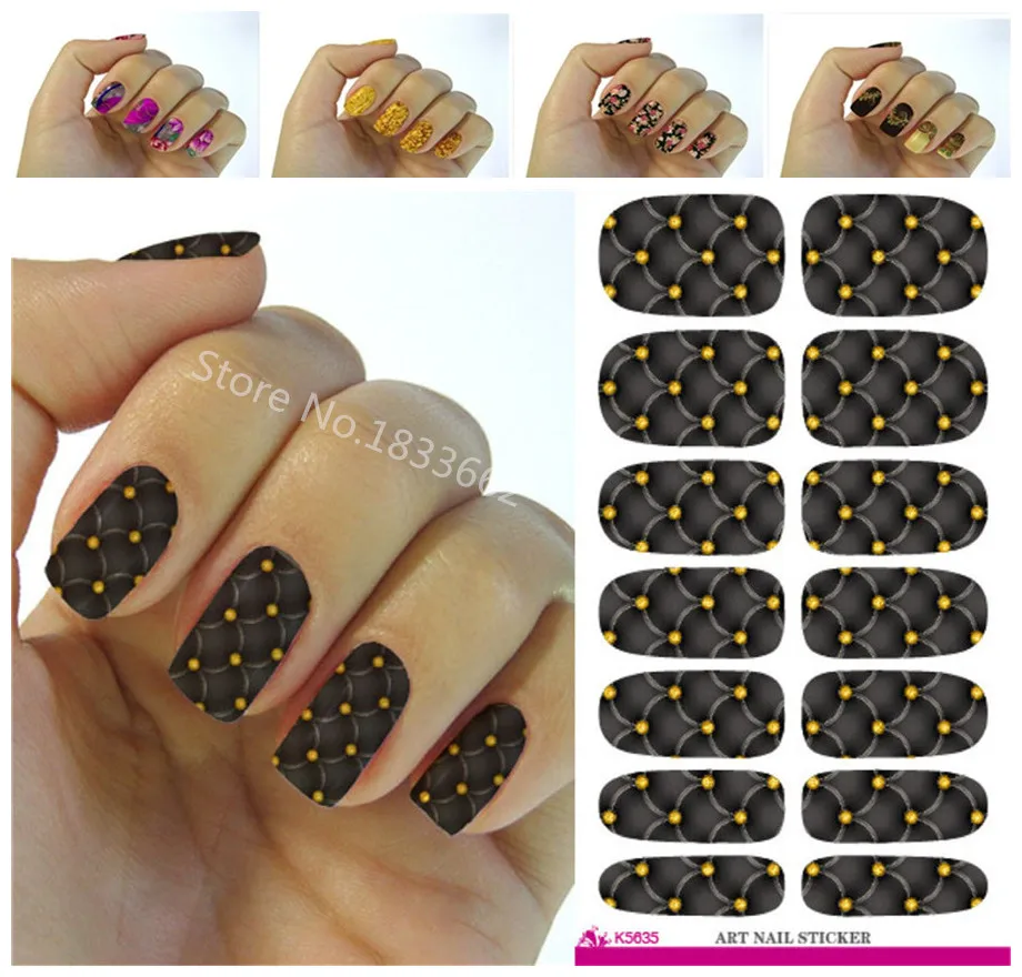 Fashion Nails Art Sticker Colored Bright Crystal Design Nail Sticker