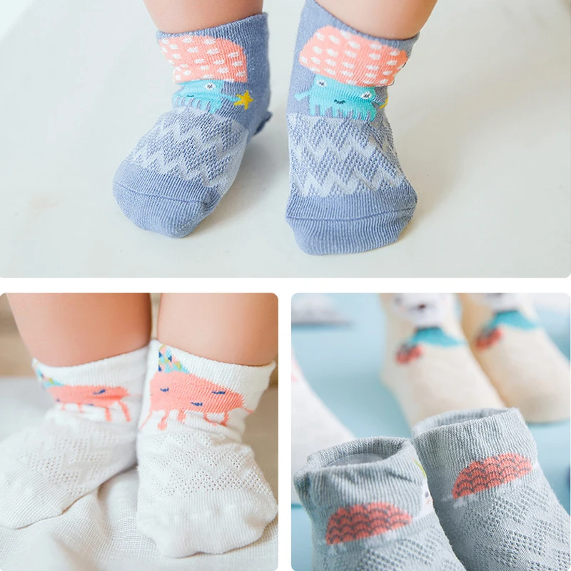 5 Pairslot 2018 Summer Baby Socks for Girl Breathable Cotton Mesh 0-3 Y Baby Girl Socks Meias Infant Toddler Baby Accessories (2)