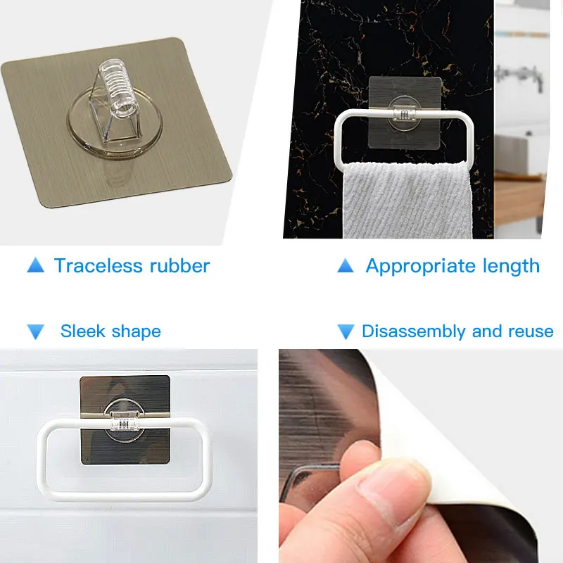 المنزل تخزين الالتصاق حمالة تعليق جدارية دائم التخزين رف الحمام منشفة رف ل والأوشحة الحمام المنظم منشفة حامل بار