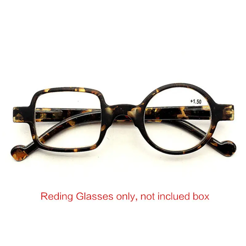 UVLAIK, Ретро стиль, оптические очки для женщин и мужчин, высокое качество, очки, Ретро стиль, леопардовая оправа, круглые очки для чтения+ 100+ 300 - Цвет оправы: Leopard no box