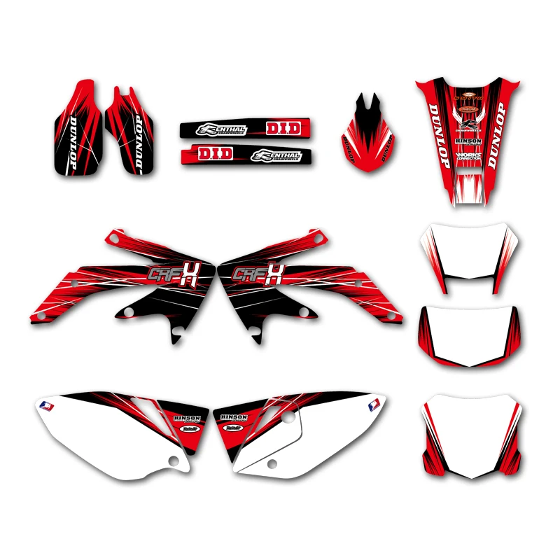 Наклейка графическая для мотоцикла Honda CRF450X CRF 450X 450X4 Stroke 2004 2018 2017 2016 2015 2014 2013 2012