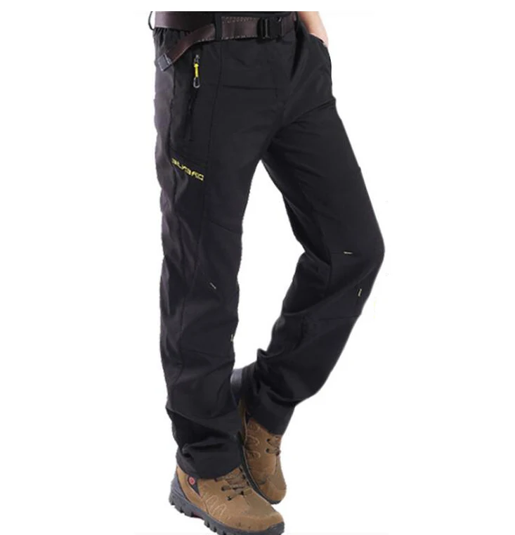 Direnjie hombre invierno Cálido impermeable Pesca pantalones trekking senderismo Pantalones soft shell acampar al aire libre mantener caliente fleece Pantalones