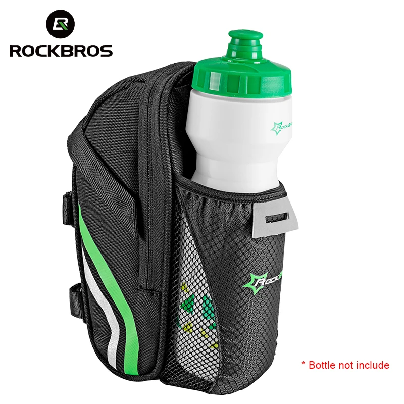 Discount ROCKBROS Bicycle Bike Rear Bag Rainproof Nylon Bike Saddle Tube Bag Outdoor Cycling Mountain Bike Back Seat Tail Pouch Package 0
