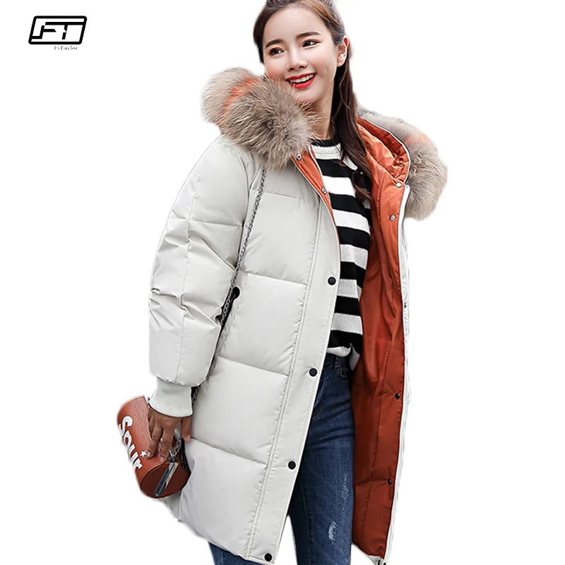 2017 women winter hooded jacket slim plus size cotton