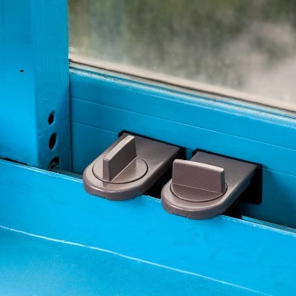 Новый портативный металлические двери замок для окон дома ограничитель для блокировки окон Детская безопасность устройства Key Lock ребенок