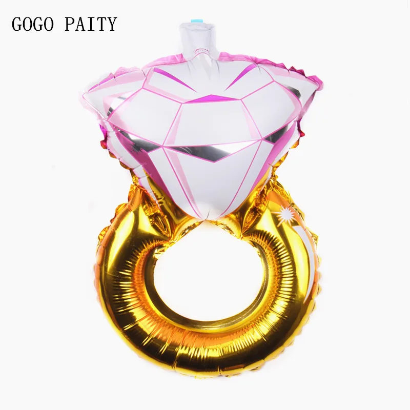 

GOGO PAITY Tanabata Valentine 's Day Diamond Ring Balloon Wedding Decoration Arrangement Alcohol Balloon Small Diamond Ring