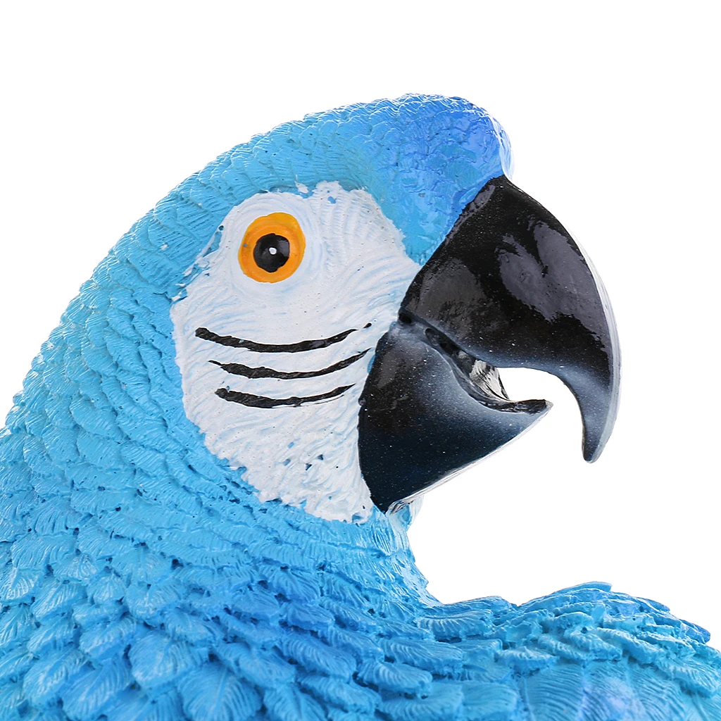 Realistic Parrot Sculpture Figure for Home Garden Outdoor Indoor Decor Resin