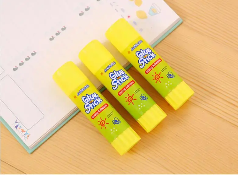 Желтый твердый клей 9,1*2,1 см высокая вязкость компактный клей карандаш для клея домашний арт бумага картонная фотоклей