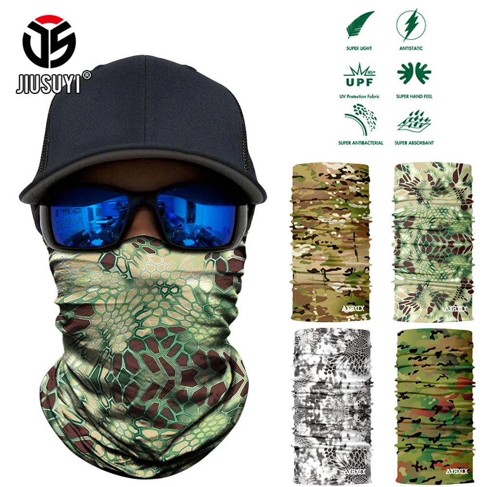 

Seamless Magic Neck Scarf Face Mask 3D Camouflage Multicam Balaclava Warmer Ski Anti-UV Sun Shield Women Tube Bandana Headband