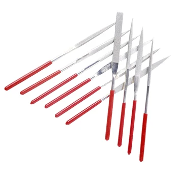 

10 Pcs Square Oval e Crossing Stone Metal Diamond Needle Files