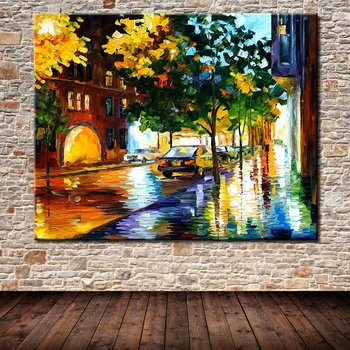 

Hot Sell Handpainted Palette Knife Landscape Canvas Oil Painting Modern Abstract Pictures Modern Wall Decoration For Living Room