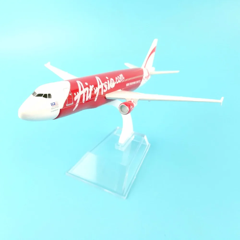  FREE SHIPPING 16CM A320 AIR ASIA METAL ALLOY MODEL PLANE AIRCRAFT MODEL TOY AIRPLANE BIRTHDAY GIFT