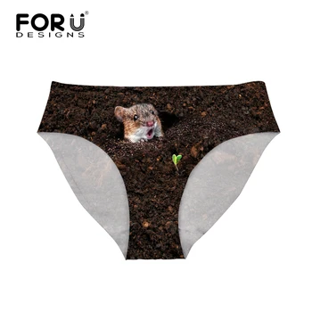 

FORUDESIGNS Seamless Panties for Women Sexy 3D Animal Printed Underwear Elastic Comfort Panties for Female String Bragas Panties
